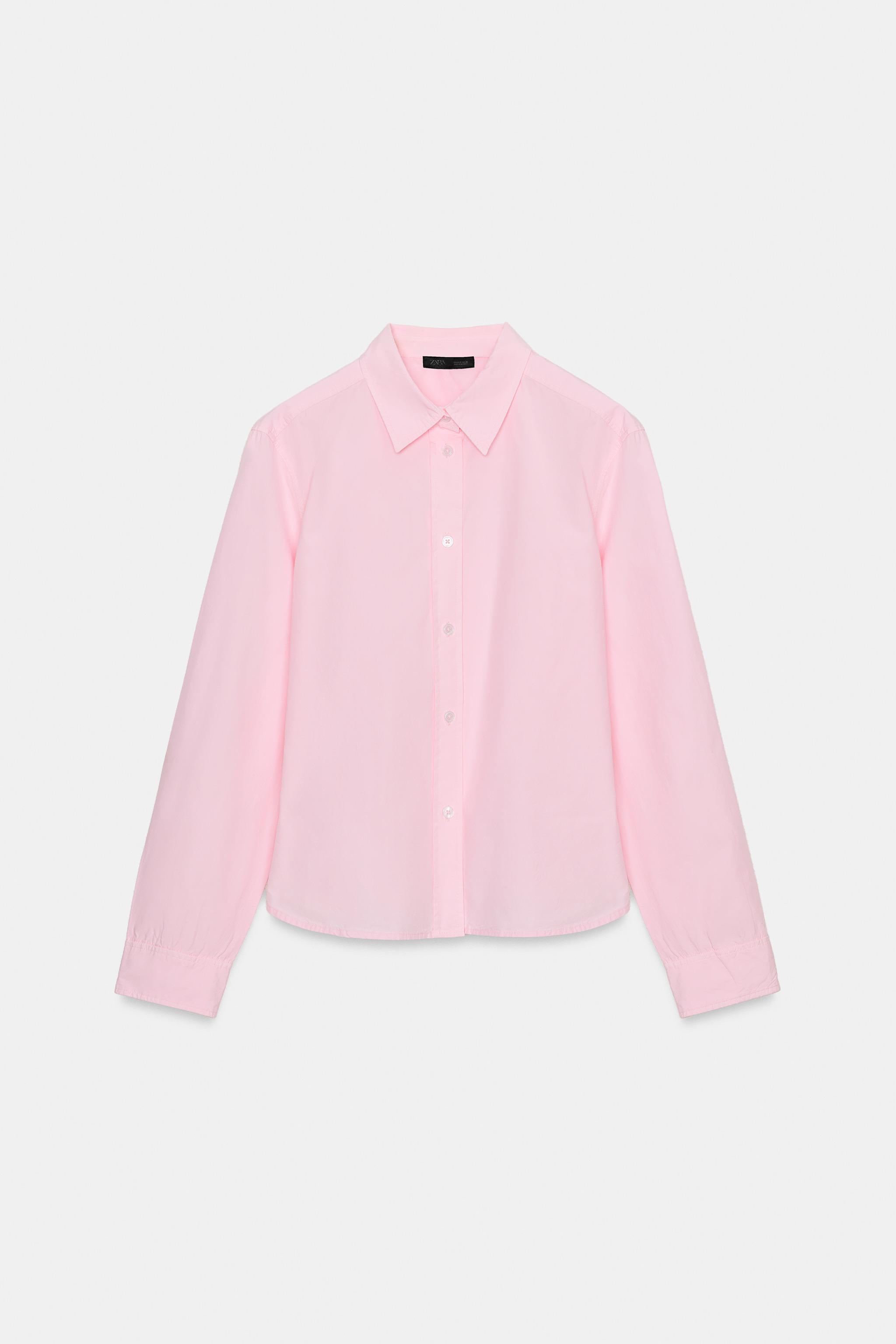 CHEMISE UNIE EN POPELINE